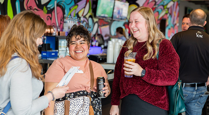 Members of the Young Professional's Network at a networking event
