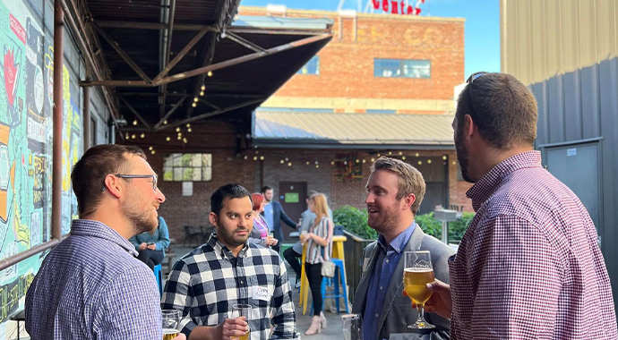 Members of the Young Professional's Network at a networking event